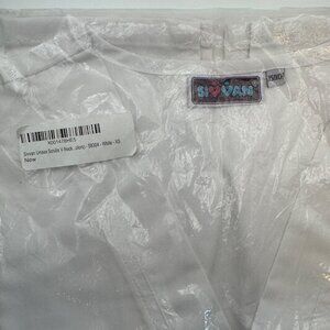 Sivvan X-Small Unisex V-Neck Classic Scrub Top in White NWT